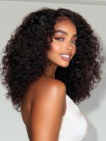 Lumivive 13x4 Pre-Everything™ Lace Frontal Black Side Part Jerry Curly Wig - Image 2