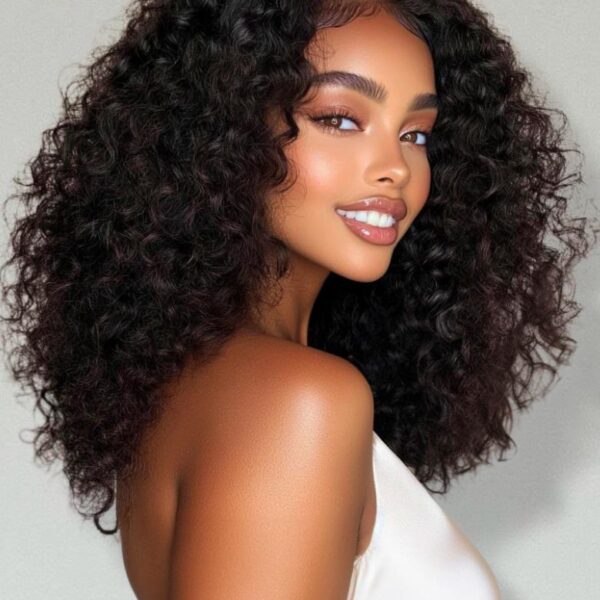 Lumivive 13x4 Pre-Everything™ Lace Frontal Black Side Part Jerry Curly Wig