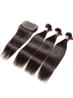 Lumivive 5x5 HD Invisible Lace Closure With 3Pcs Straight Human Hair Bundles - Image 6