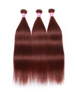 Lumivive Mahogany Auburn Brown 3Pcs 100% Remy Human Straight Hair Bundles - Image 3