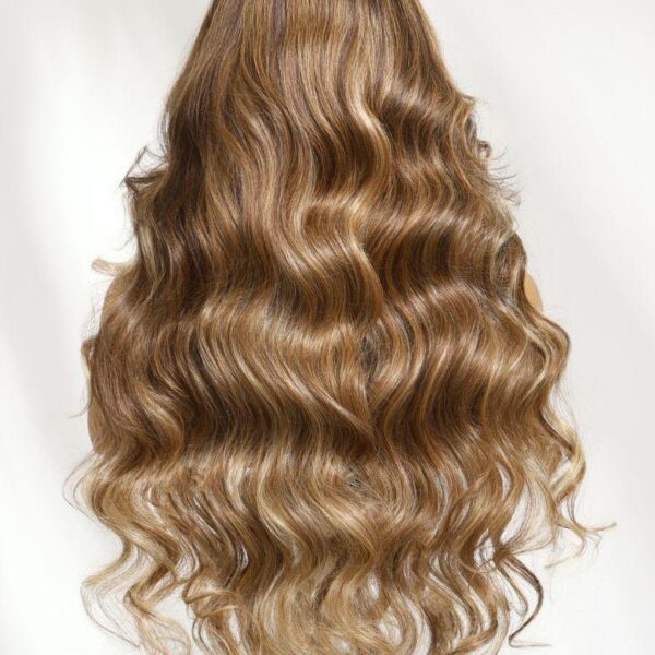 Lumivive 13x4 Bye Bye Slip™ Lace Frontal Warm Brown to Honey Blonde Balayage Loose Wave Wig with Face Framing Layers