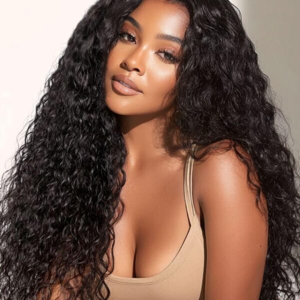 Lumivive 13x4 Pre-Everything™ Natural Black Micro Water Wave Wig with Invisi Drawstring