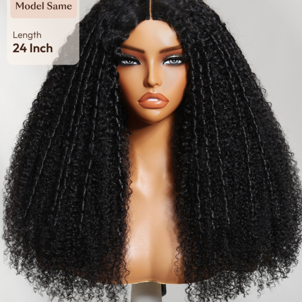 Lumivive InvisiBlend™ V Part Real No Leave Out Natural Black 4A-4B Coily Texture Beginner Friendly Wig