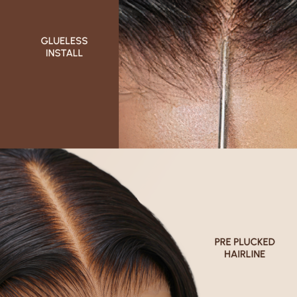 Lumivive Invisible HD 13x4 Lace Front Black Curly Glueless Human Hair Wig