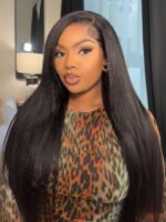 Lumivive Natural Black 4x4 Lace Closure With 3Pcs Yaki Straight Bundles - Image 2