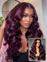 Lumivive Pre-Everything™ Black Cherry Lace Front Purple Wig In Layered Cut - Image 3