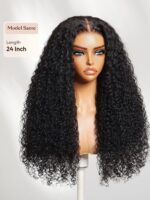 Lumivive Bye-Bye Knots™ 7x5 Lace Black Afro Twist Out Curls 150% Density Wig with Invisi Drawstring - Image 3