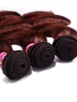 Lumivive Mahogany Reddish Brown Body Wave 3Pcs 100% Remy Human Hair Bundles - Image 6