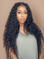 Lumivive Deep Wave 4 Bundles with 5x5 Free Part HD Lace Closure Natural Black With Baby Hair - Image 2