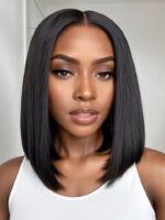 Lumivive 13x4 Lace Frontal Black Yaki Bob Pre-Everything Wig