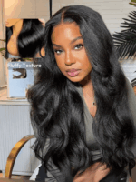 Lumivive Bye-Bye Knots 7x5 Lace Black Yaki Soft Layered Wig