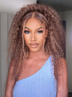 Lumivive Blonde Highlight Piano Colored Curly Hair Weave 4 Bundles - Image 5