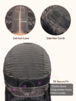 Lumivive 2x6 Closure 200% Density #4 Brown With Dark Root Bob Wig - Image 5