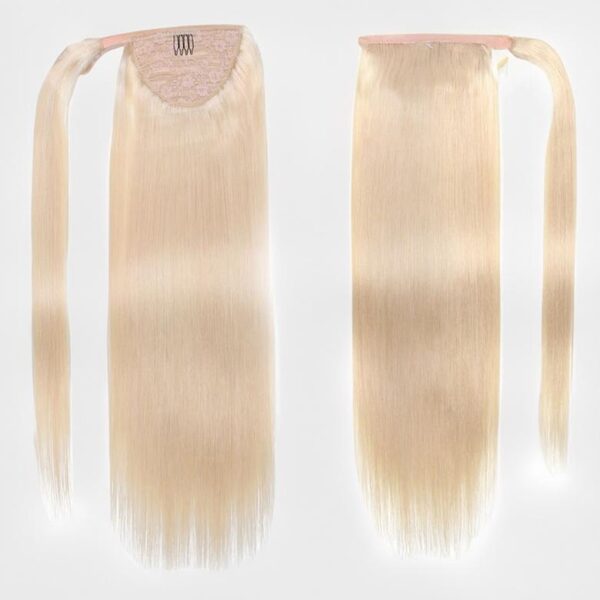 Lumivive 613 Blonde Straight Clip In Ponytail Extension Human Hair