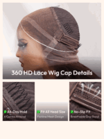 Lumivive 360 HD Lace Real Scalp™ Brown to Honey Blonde Ombre Silky Straight Wig with Dark Roots - Image 7