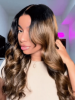 LumiviveBye-Bye Slip™ Balayage Brown Beginner Glueless Body Wave Wig with Highlights - Image 3