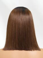 Lumivive 2x6 Closure 200% Density #4 Brown With Dark Root Bob Wig - Image 4