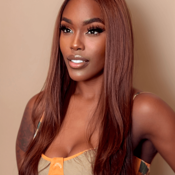 Lumivive Mahogany Auburn Brown 3Pcs 100% Remy Human Straight Hair Bundles