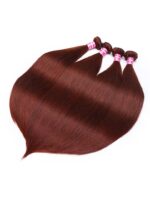 Lumivive Dark Auburn Body Wave Remy Human Hair 4 Bundles With Closure Deal - Image 3