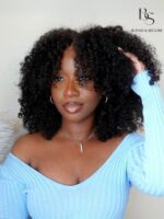 Lumivive Half Wig 4C Kinky Curly Glueless Flip Over Wig for Beginners - Image 2