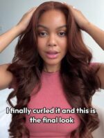 Lumivive Pre-Everything™ Lace Frontal Auburn Brown Loose Wave Wig With Drawstring & Face Framing Layers - Image 3