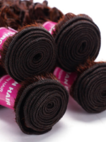 Lumivive Mahogany Red Brown Jerry Curl 3Pcs 100% Remy Human Hair Bundles - Image 4