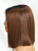 Lumivive 2x6 Closure 200% Density #4 Brown With Dark Root Bob Wig - Image 3