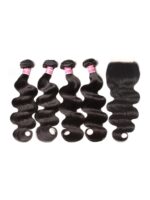 Lumivive Hair 5x5 HD Lace Closure With 4 Bundles Body Wave Human Hair Weaves Transparent Lace Natural - Image 7