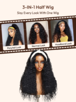 Lumivive Water Wave Flip Over Beginner Half Wig With Glueless Drawstring - Image 3