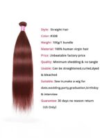 Lumivive Dark Auburn Body Wave Remy Human Hair 4 Bundles With Closure Deal - Image 6