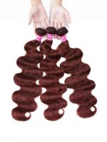 Lumivive Mahogany Reddish Brown Body Wave 3Pcs 100% Remy Human Hair Bundles - Image 5