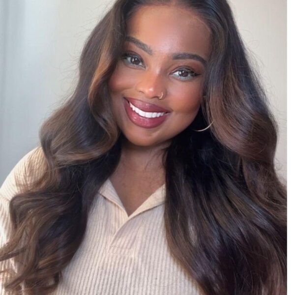 Lumivive Chestnut Brown Ombre Body Wave 1 Piece Human Hair Bundle