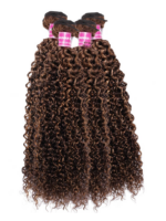 Lumivive Blonde Highlight Piano Colored Curly Hair Weave 4 Bundles - Image 3