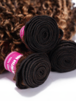 Lumivive Blonde Highlight Piano Colored Curly Hair Weave 4 Bundles - Image 4