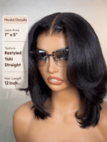 Lumivive Bye-Bye Knots™ Glueless Lace Front Bob Human Hair Drawstring Wig - Image 6
