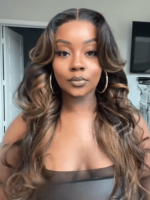 LumiviveBye-Bye Slip™ Balayage Brown Beginner Glueless Body Wave Wig with Highlights