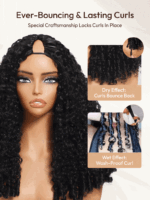 Lumivive InvisiBlend™ V Part Curly Texture Drawstring Human Hair Wig With Finger Coil Ends - Image 5