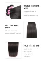 Lumivive Straight Malaysian Remy Human Hair Bundles 3Pcs Deal - Image 7