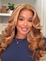 Lumivive Bye-Bye Knots™ Honey Blonde Glueless Lace Human Hair Wig With Drawstring - Image 2