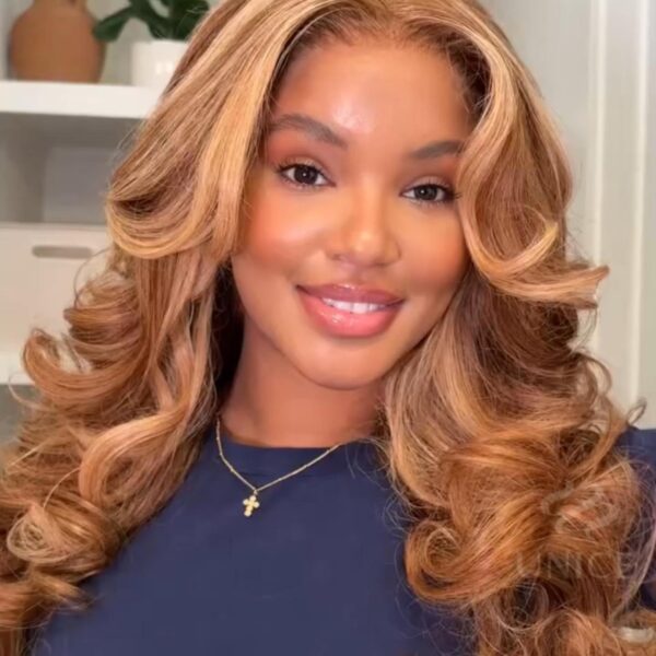 Lumivive Bye-Bye Knots™ Honey Blonde Glueless Lace Human Hair Wig With Drawstring