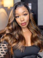 Lumivive Classic Brown Highlight 4Pcs Human Hair Body Wave Bundles - Image 2