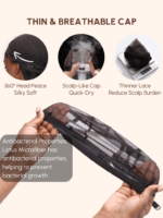 Lumivive 5x5 Thin HD BlendAway Lace Closure Glueless Yaki Wig - Image 5