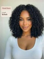 Lumivive 7x5 Bye Bye Slip™ Lace Natural Black Afro Kinky Curly with Finger Coil Ends - Image 2