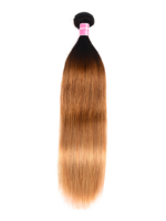 Lumivive 3 Tones Ombre Straight Human Hair Lace Closure Sew In 1B/4/27 Remy Hair - Image 6