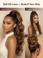 Lumivive 360 HD Lace Real Scalp™ Caramel Brown With Money Piece Highlights Body Wave Wig - Image 3
