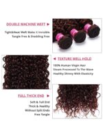 Lumivive Vibrant Reddish Brown Jerry Curl 4Pcs 100% Remy Human Hair Bundles Deal - Image 7