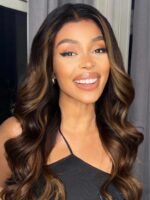Lumivive #1B/30 Brown 1Pc Body Wave Human Hair Sew-in Bundle