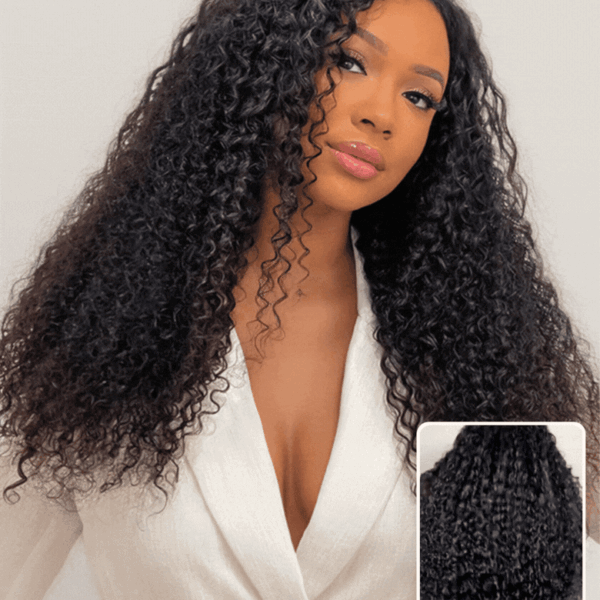 Lumivive Bye-Bye Knots™ 7x5 Lace Jerry Curl 150% Density Wig with Lived-In Coils