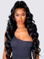 Lumivive 13x4 Lace Frontal With Body Wave Human Hair Bundle For Frontal Ponytail Style