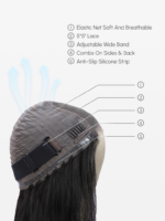 Lumivive 5x5 Thin HD BlendAway Lace Closure Black Glueless Jerry Curly Wig - Image 6